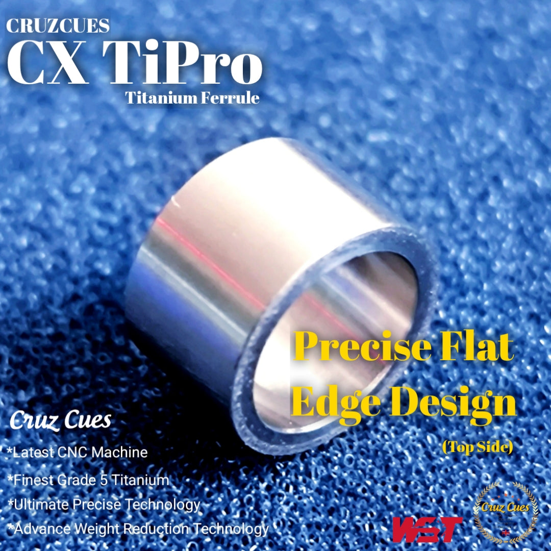Cruzcues CX TiPro Titanium Cue Ferrule for Snooker/Pool/Chinese Pool