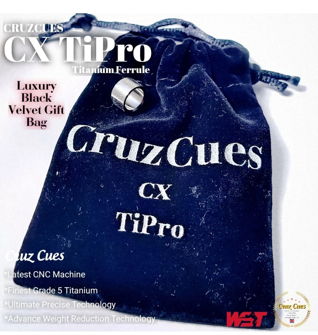 Cruzcues CX TiPro Titanium Cue Ferrule for Snooker/Pool/Chinese Pool